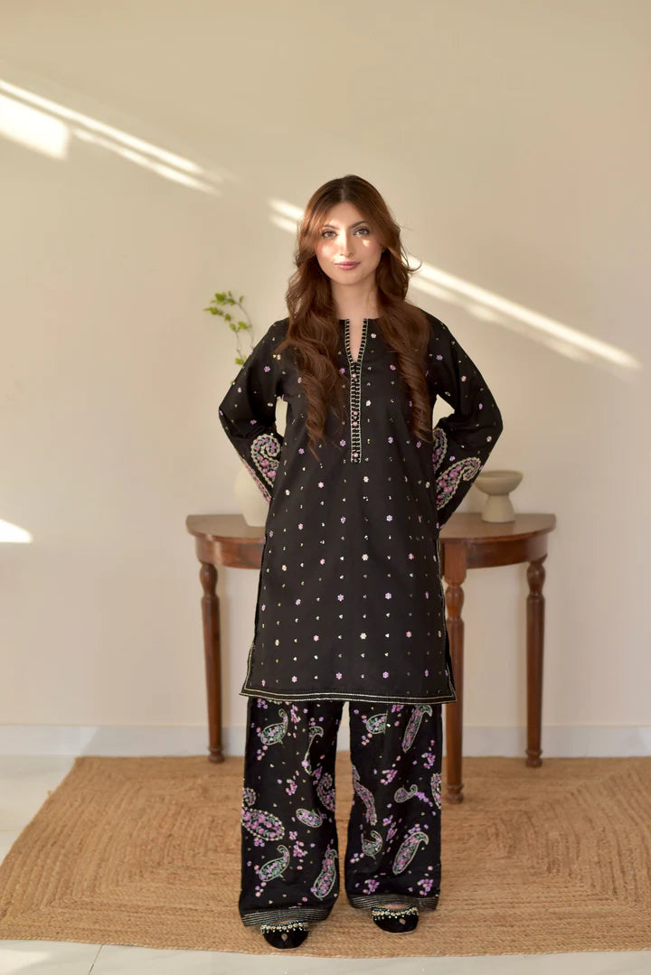 Moonlit Black Embroidery 2piece