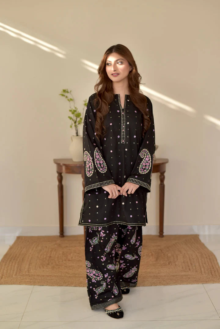 Moonlit Black Embroidery 2piece