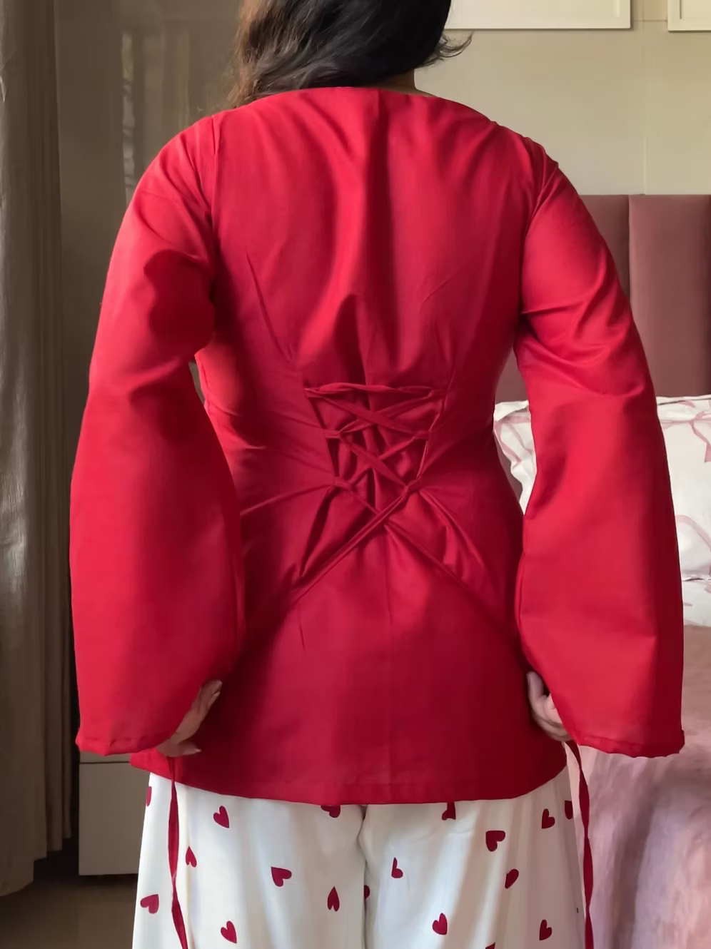 Red Heart 2pc kurti