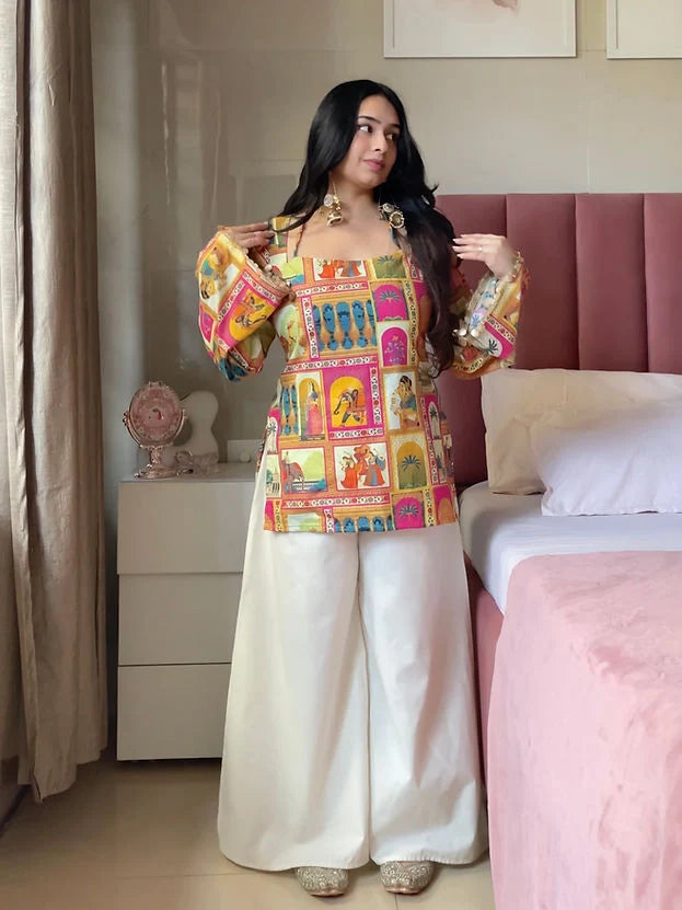 2PC- Multi Kurta Set