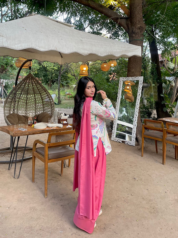 2PC- Pink Farshi shalwar co-ord-set