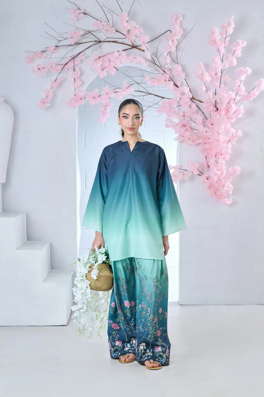 Marine Blossom 2-Piece Digital Printing