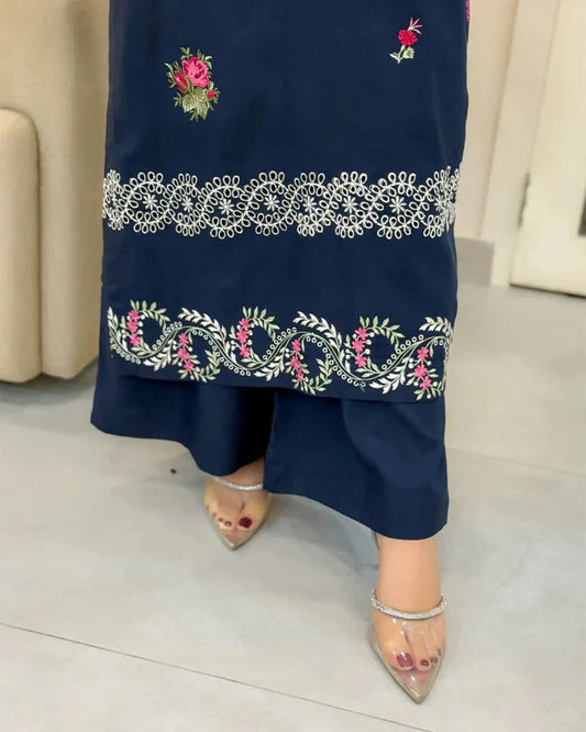 Blue Grace Embroidery  2pc