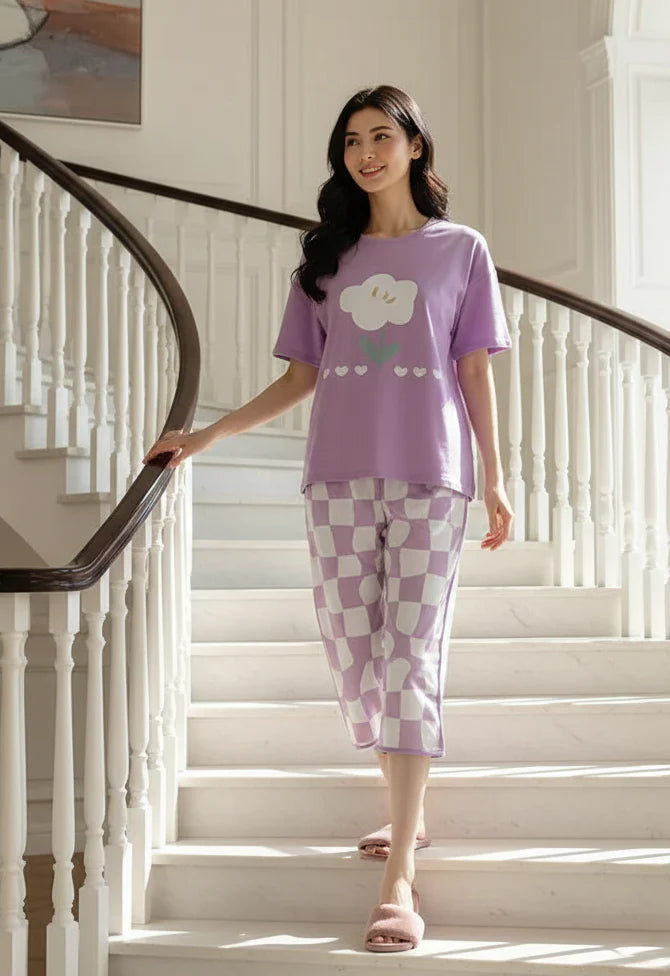 Purple Flower Night Suite