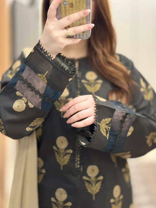 Lawn Printed Dress With farshi Shalwar