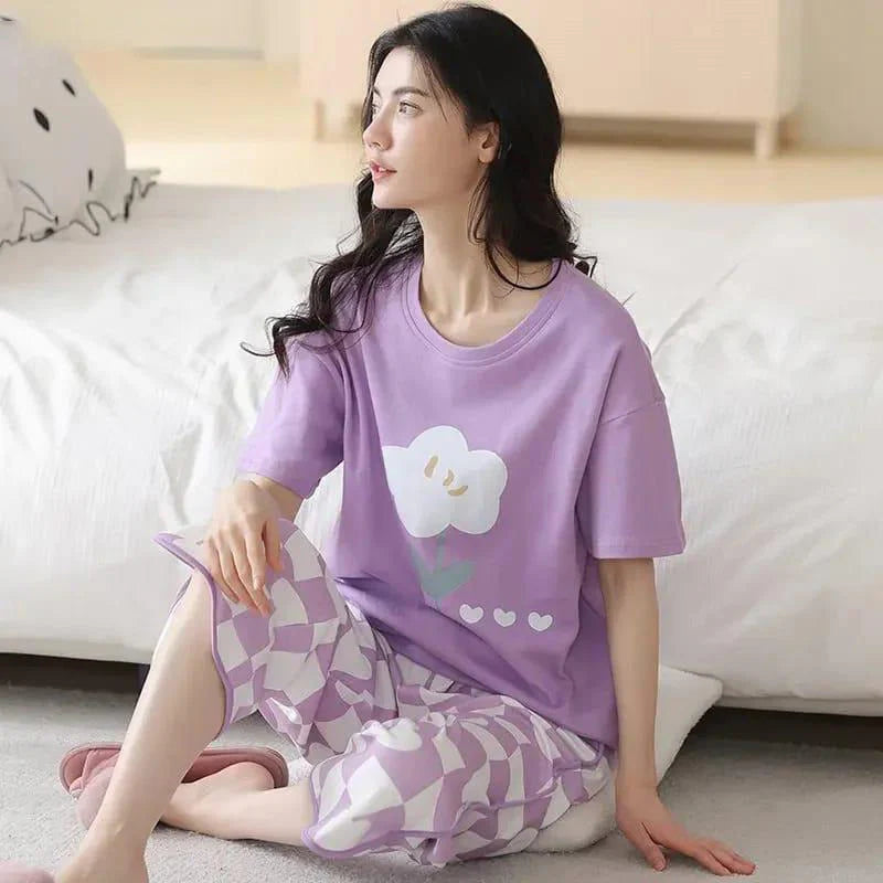 Purple Flower Night Suite