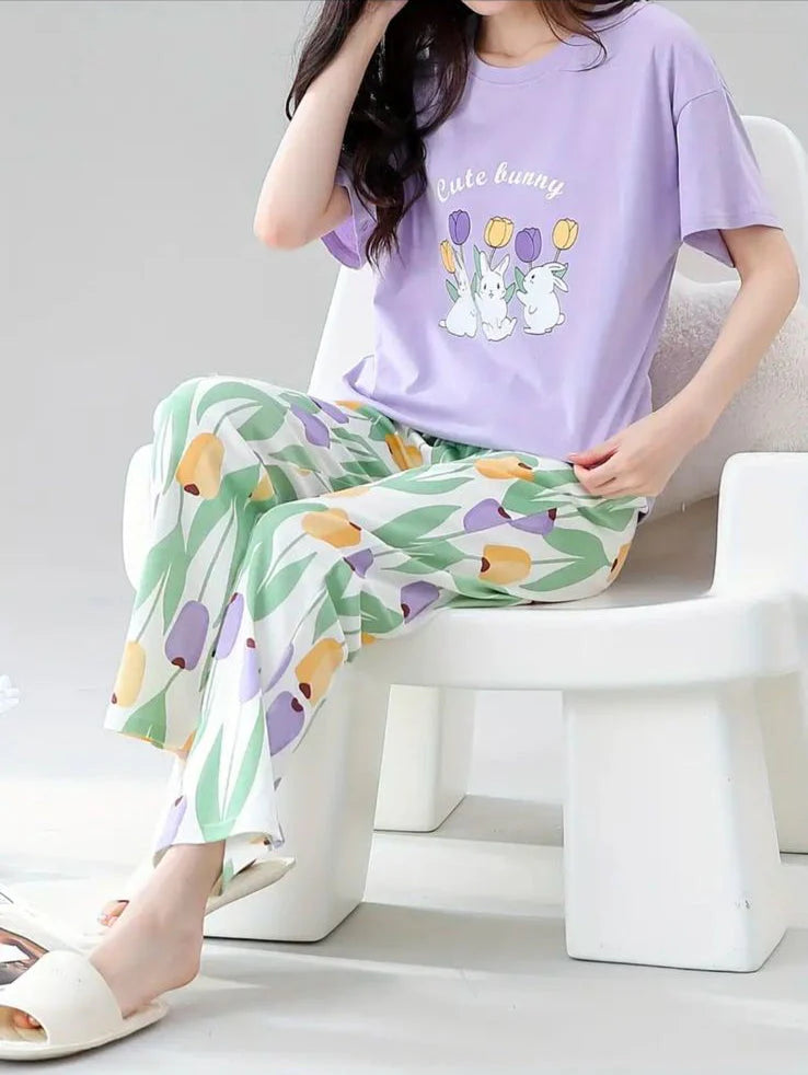 Bunny Flower Lilac Night suite